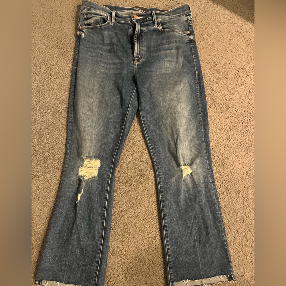 Mother Insider crop step hem size 29 Dancing on Coals